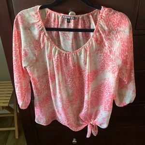 Woman’s Express sheer top, 3/4 length sleeve